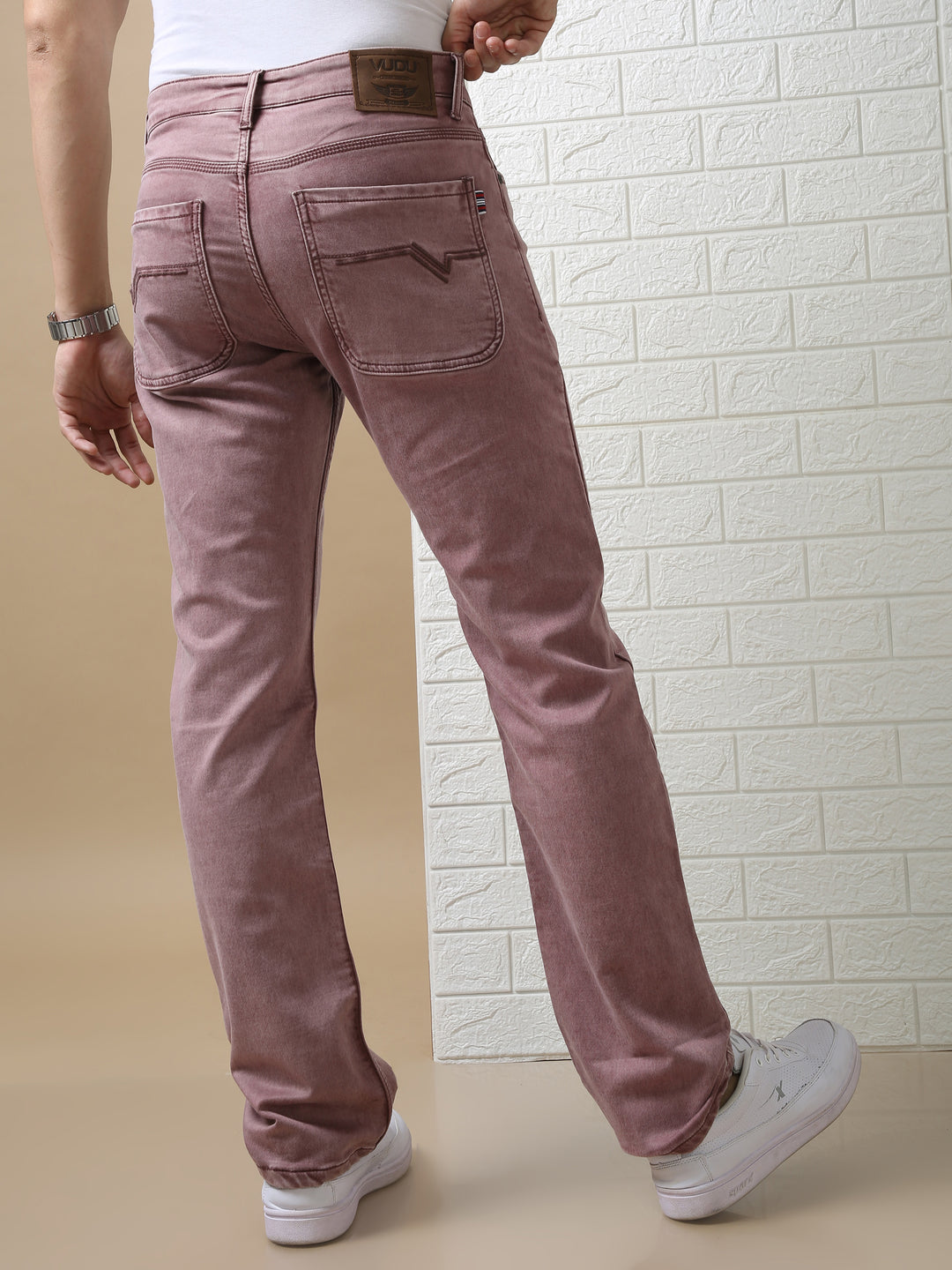 VUDUBurgundy Ease DenimComfort Fit