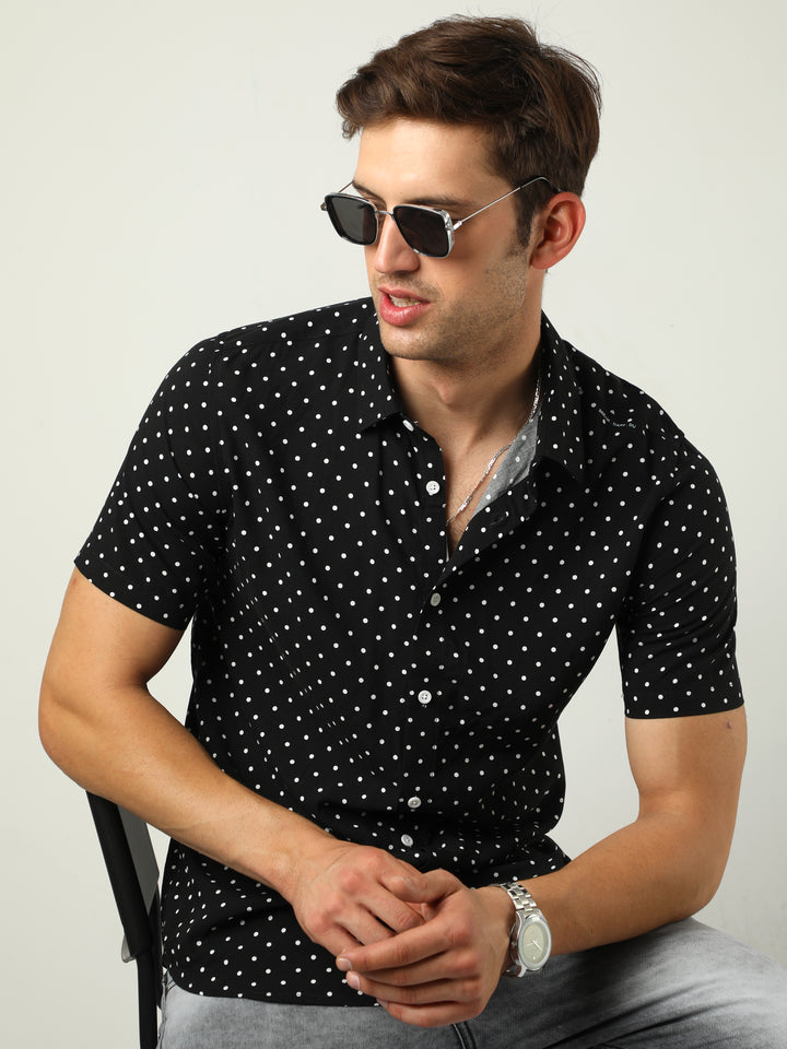 VUDUPolka Dot ShirtRegular Fit