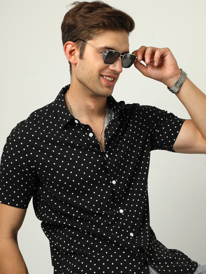 VUDUPolka Dot ShirtRegular Fit