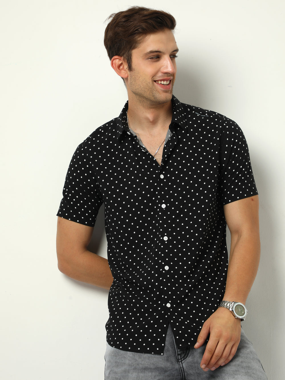 VUDUPolka Dot ShirtRegular Fit