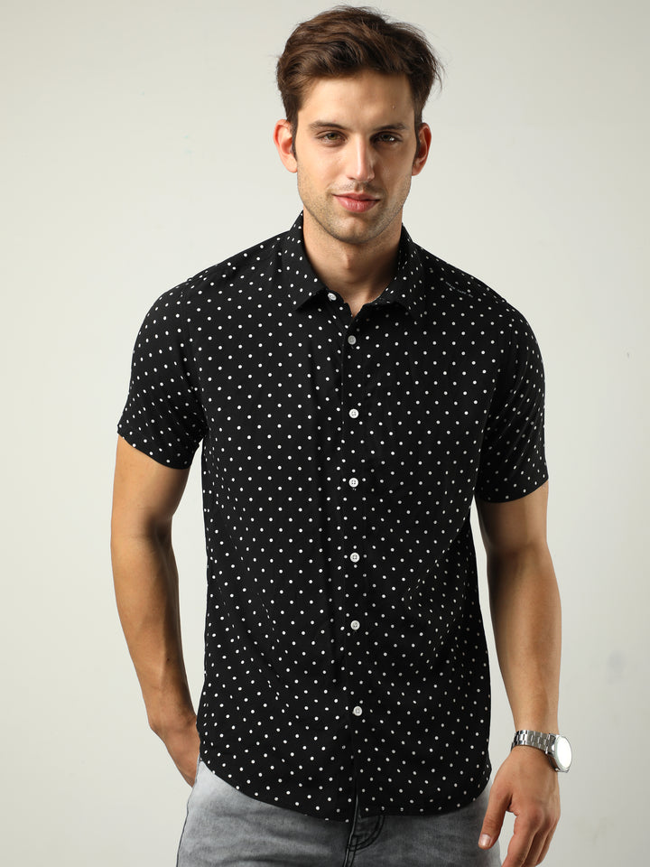 VUDUPolka Dot ShirtRegular Fit