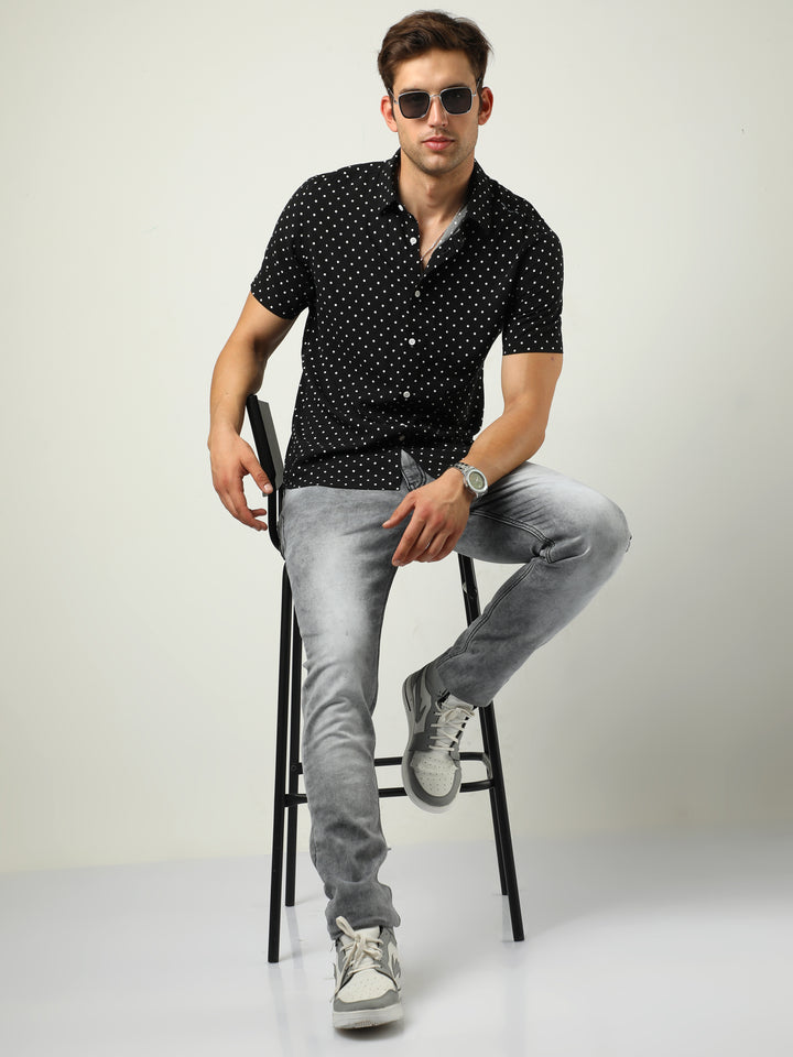 VUDUPolka Dot ShirtRegular Fit