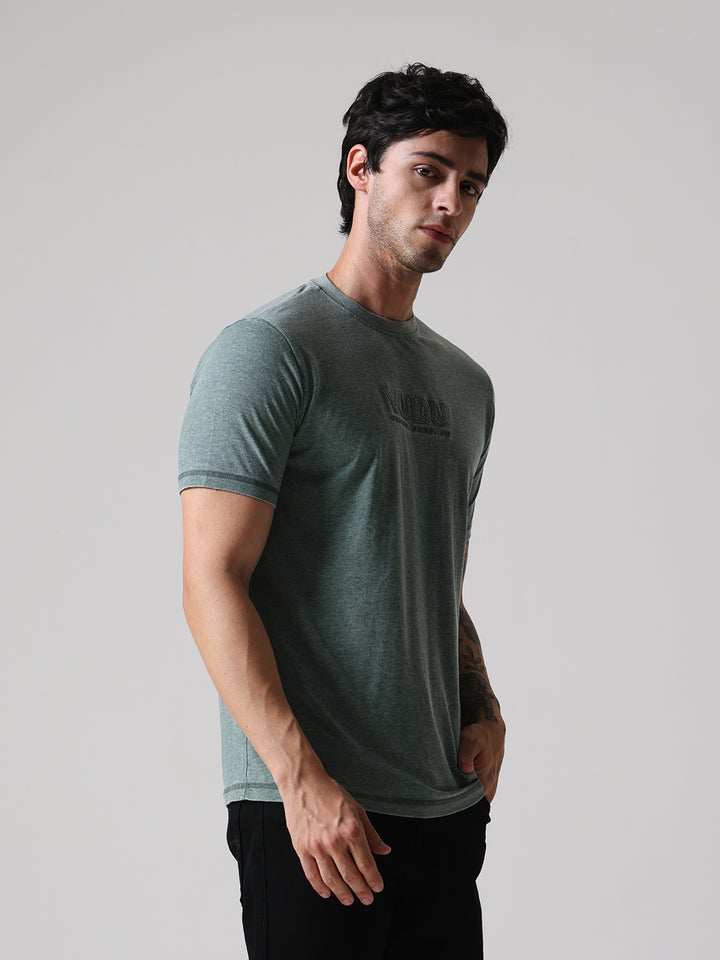 Soft Touch Burnout Regular Fit Tee - Green