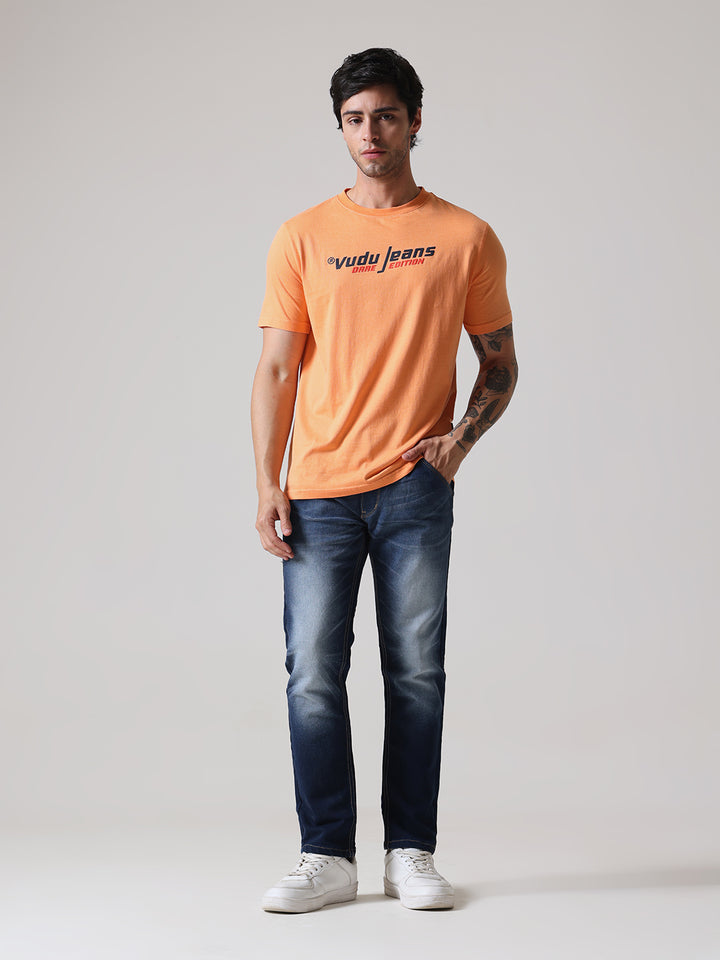 Regular Fit HD Print Pigment Dyed Tee
