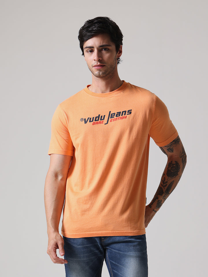 Regular Fit HD Print Pigment Dyed Tee