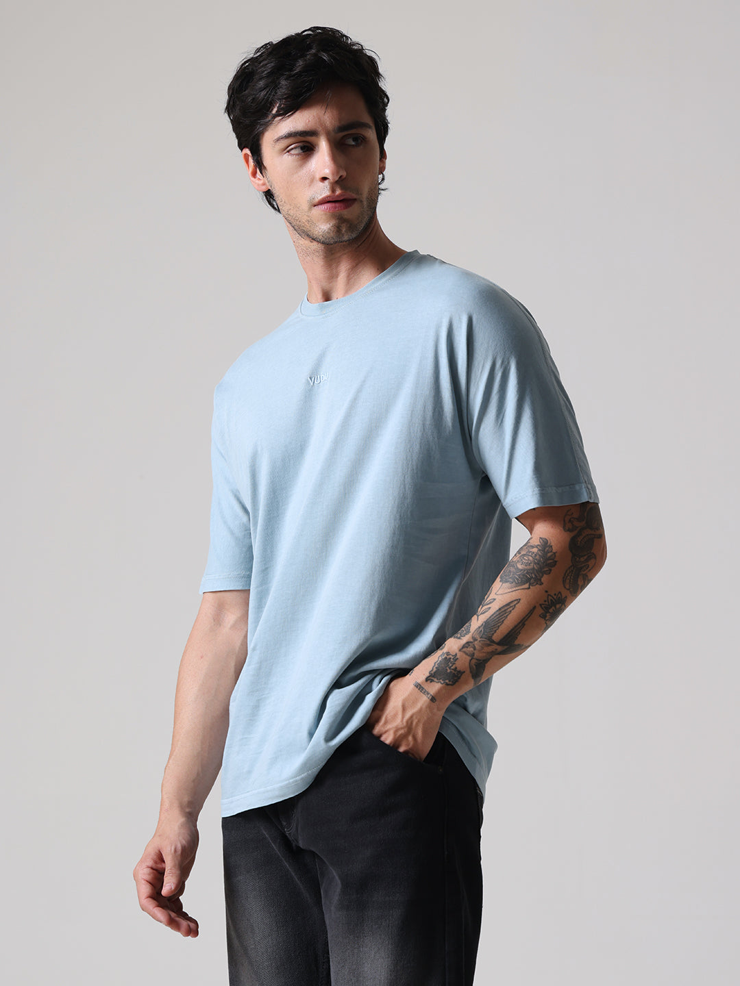 Soft Pigment Dyed Relaxed Fit Tee – Glacier Blue