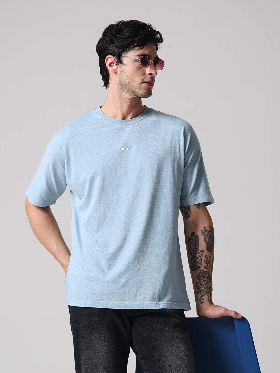 Soft Pigment Dyed Relaxed Fit Tee – Glacier Blue