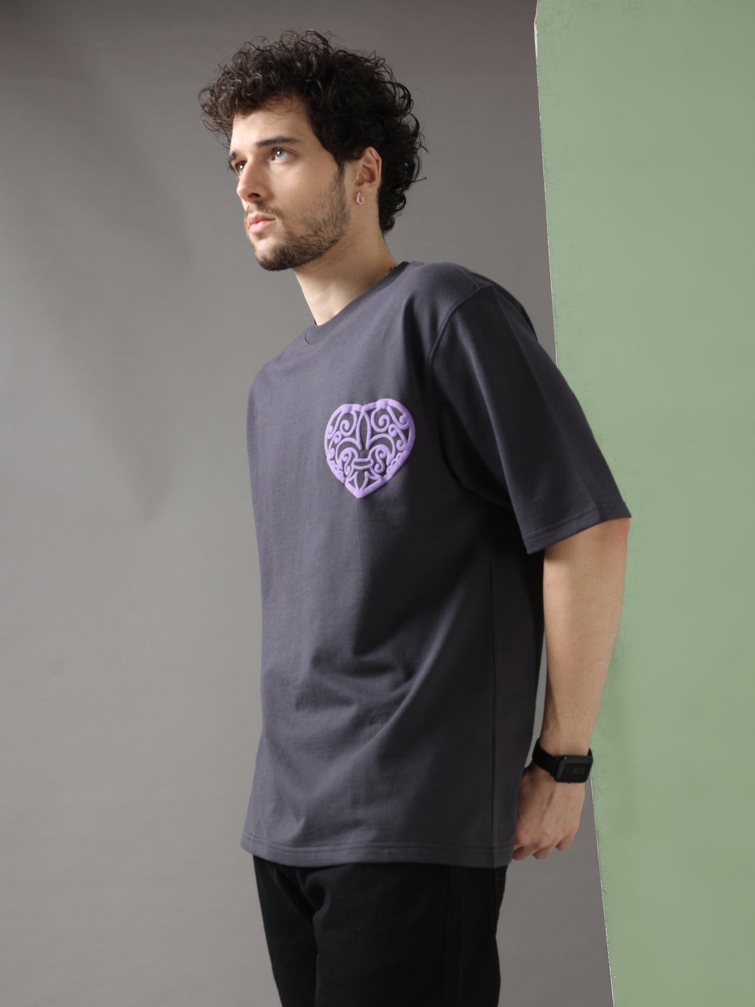 FLEURD' ORLEANS BLACK OVERSIZED T-SHIRT