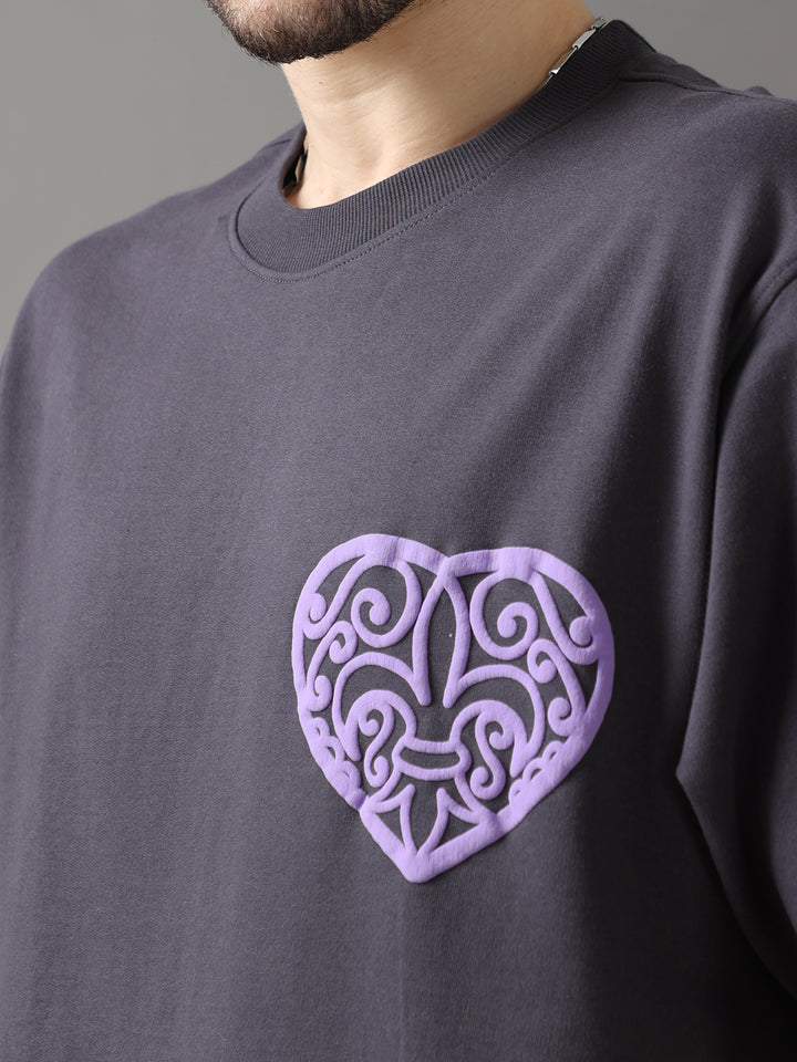 FLEURD' ORLEANS BLACK OVERSIZED T-SHIRT