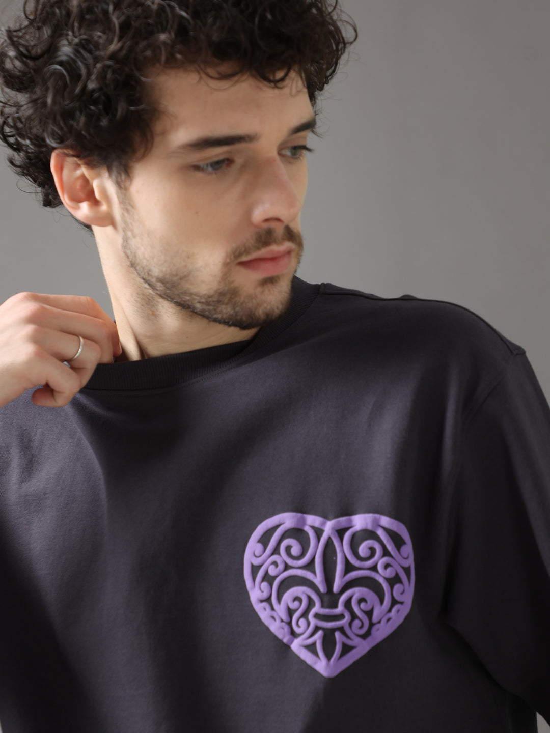 FLEURD' ORLEANS BLACK OVERSIZED T-SHIRT
