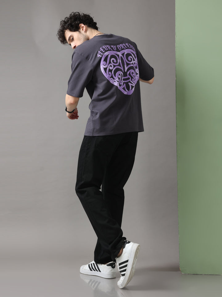 FLEURD' ORLEANS BLACK OVERSIZED T-SHIRT