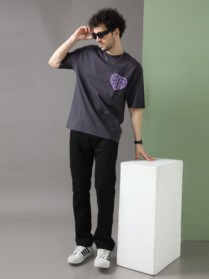FLEURD' ORLEANS BLACK OVERSIZED T-SHIRT