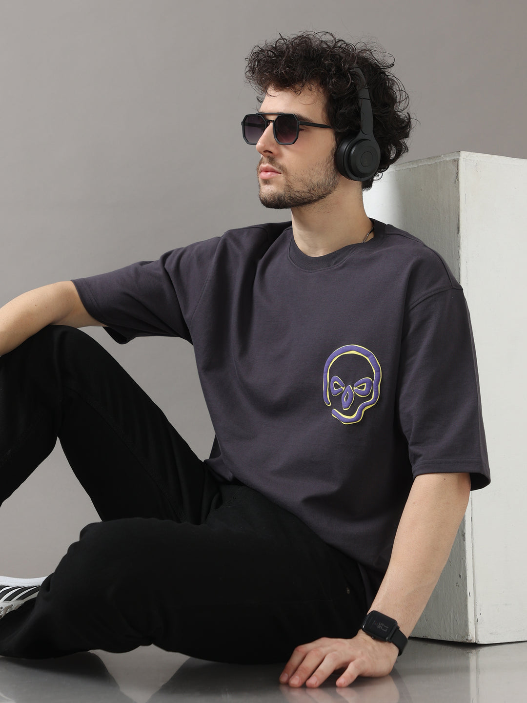 VOODOO BLUES BLACK OVERSIZED T-SHIRT