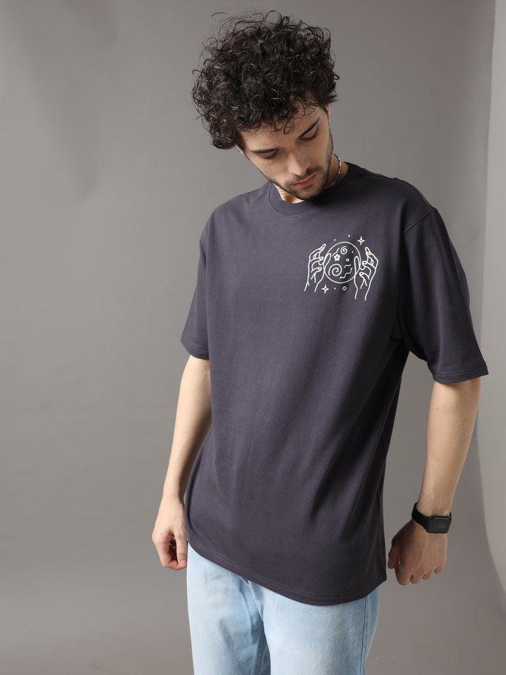 MYSTIC BLACK OVERSIZED T-SHIRT