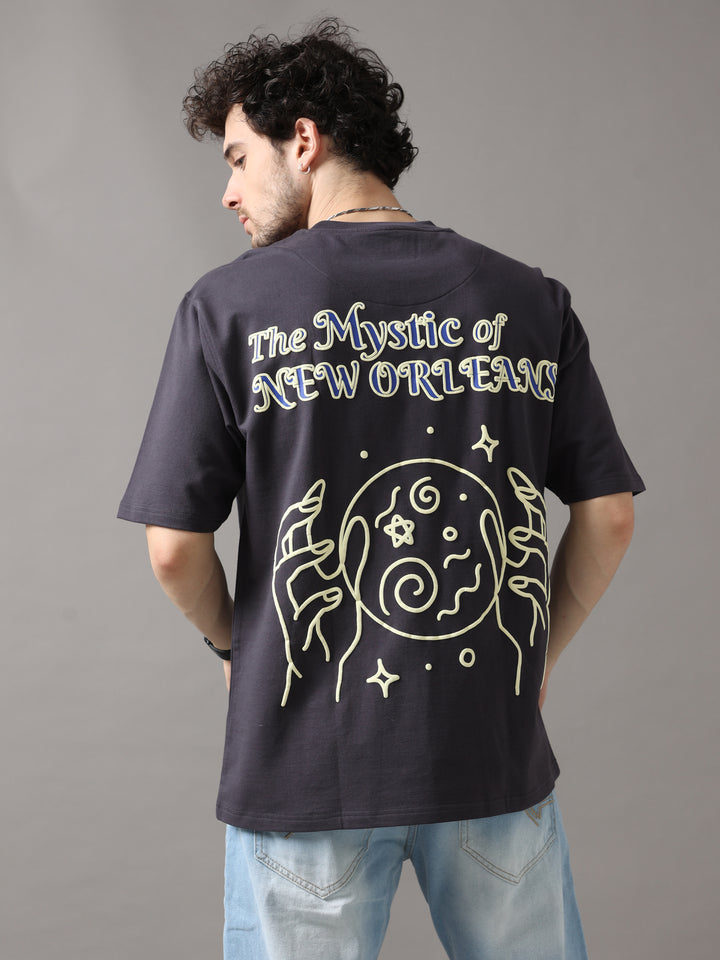 MYSTIC BLACK OVERSIZED T-SHIRT