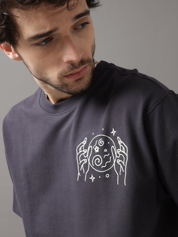 MYSTIC BLACK OVERSIZED T-SHIRT