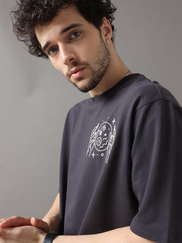 MYSTIC BLACK OVERSIZED T-SHIRT