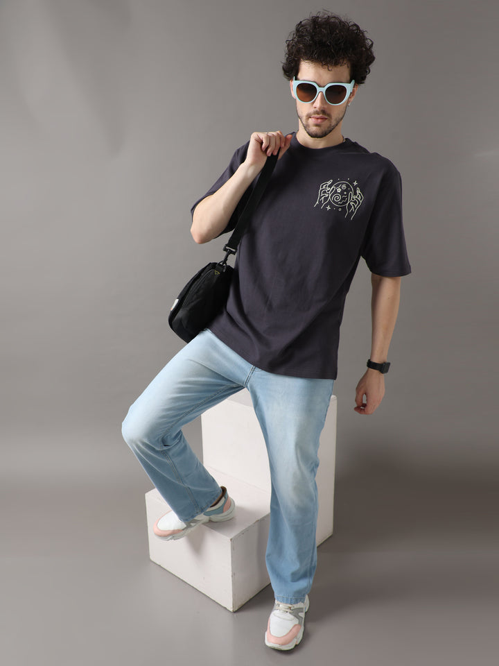 MYSTIC BLACK OVERSIZED T-SHIRT