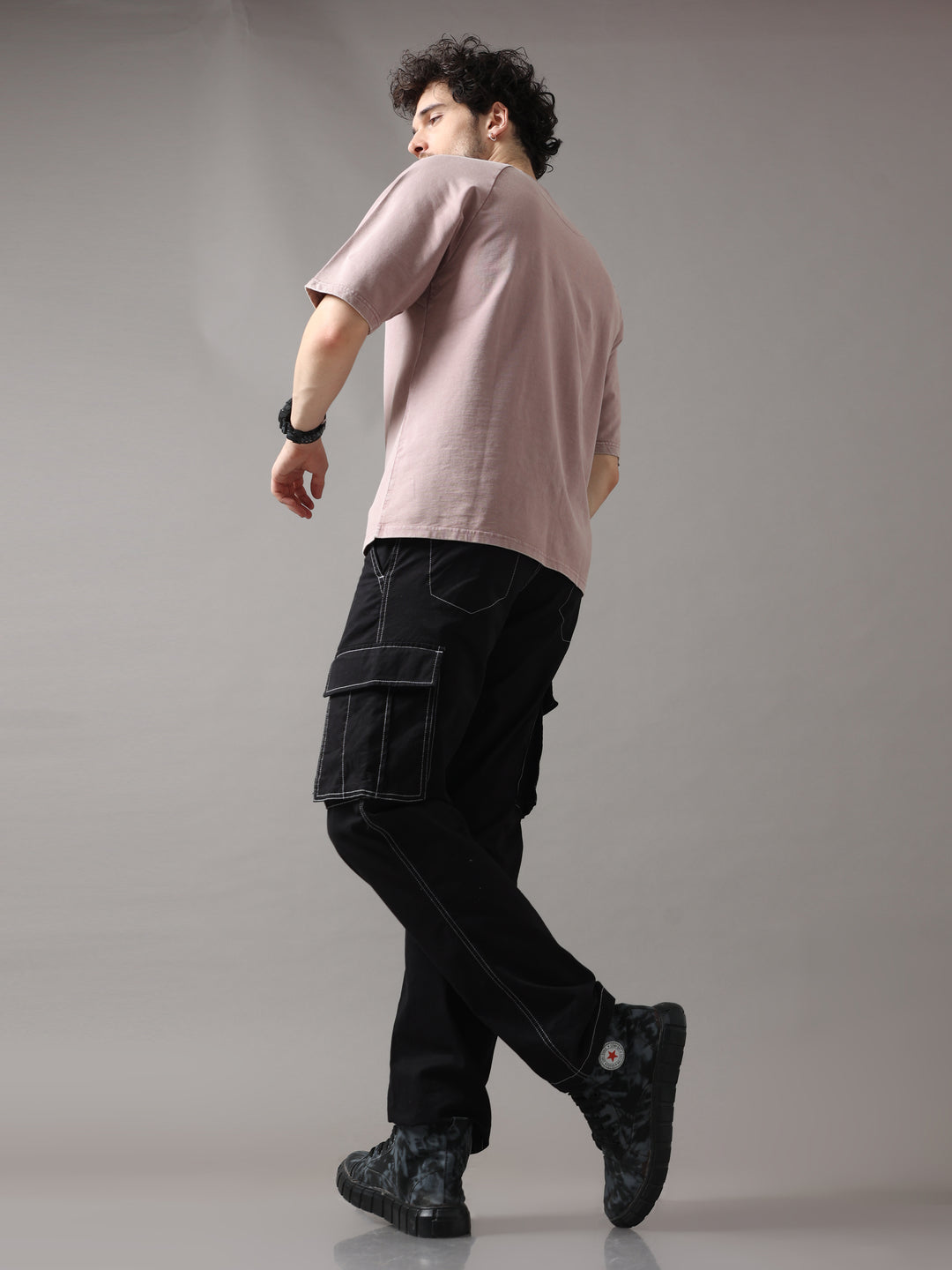 DESERT TAUPE ACID WASH OVERSIZED T-SHIRT