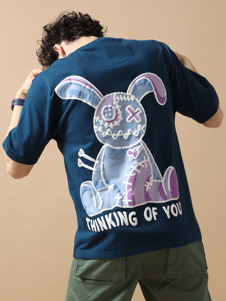 VOODOO DOLL NAVY OVERSIZED T-SHIRT