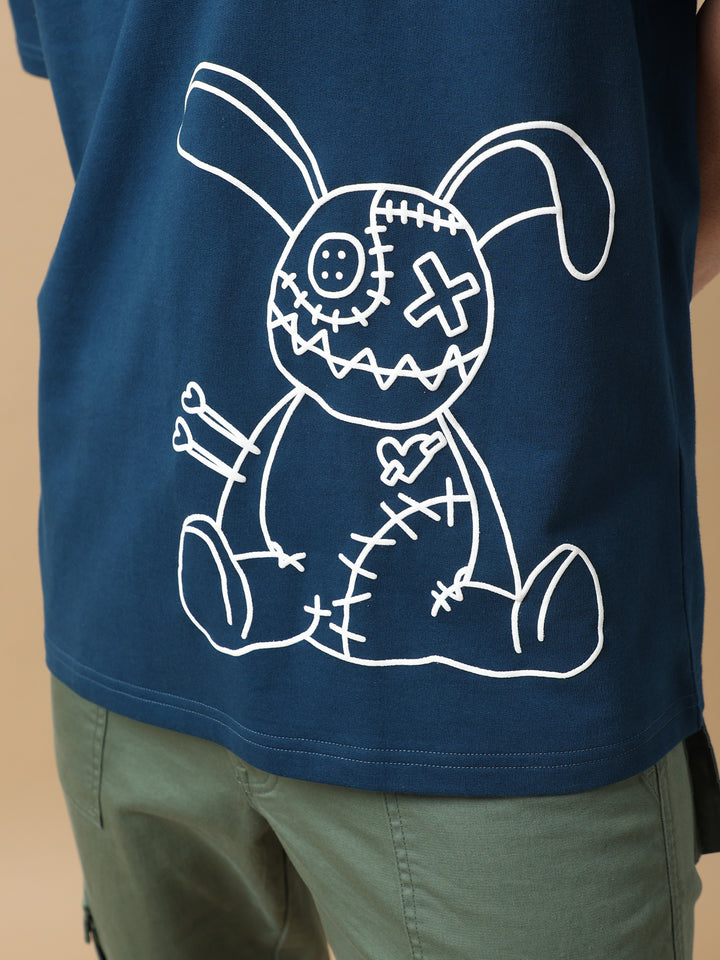 VOODOO DOLL NAVY OVERSIZED T-SHIRT