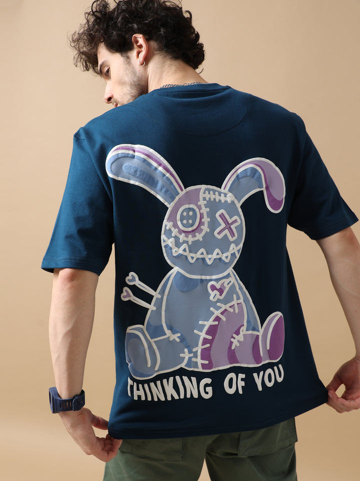 VOODOO DOLL NAVY OVERSIZED T-SHIRT