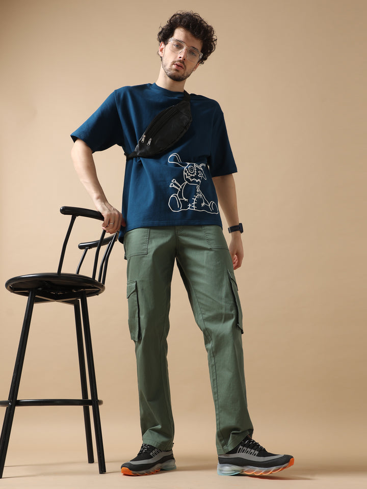 VOODOO DOLL NAVY OVERSIZED T-SHIRT