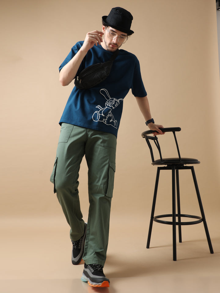 VOODOO DOLL NAVY OVERSIZED T-SHIRT