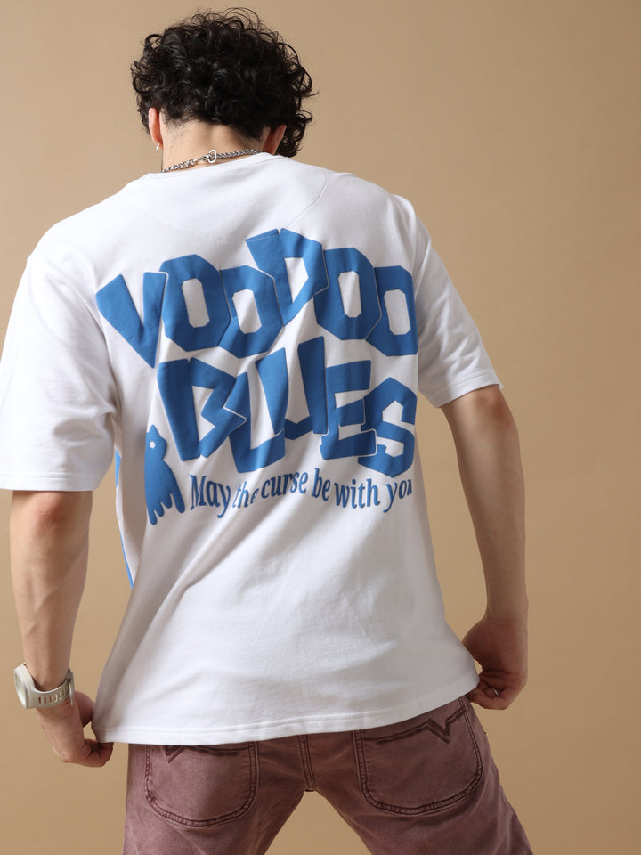 VOODOO BLUES WHITE OVERSIZED T-SHIRT