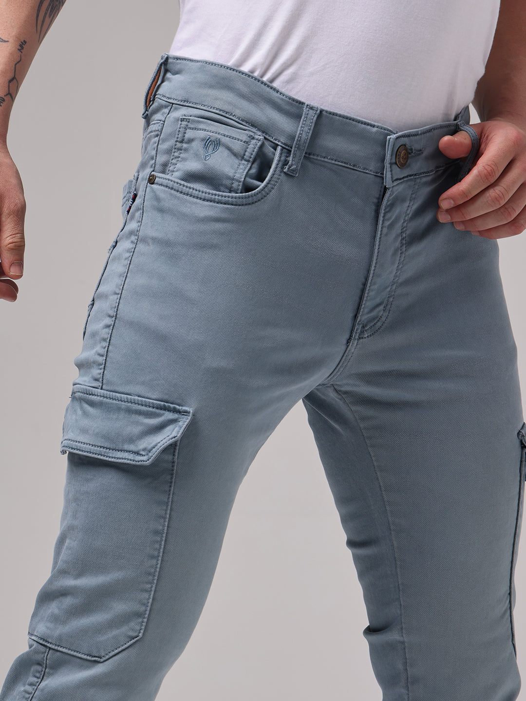 Aquamarine Slim Cargo Pants