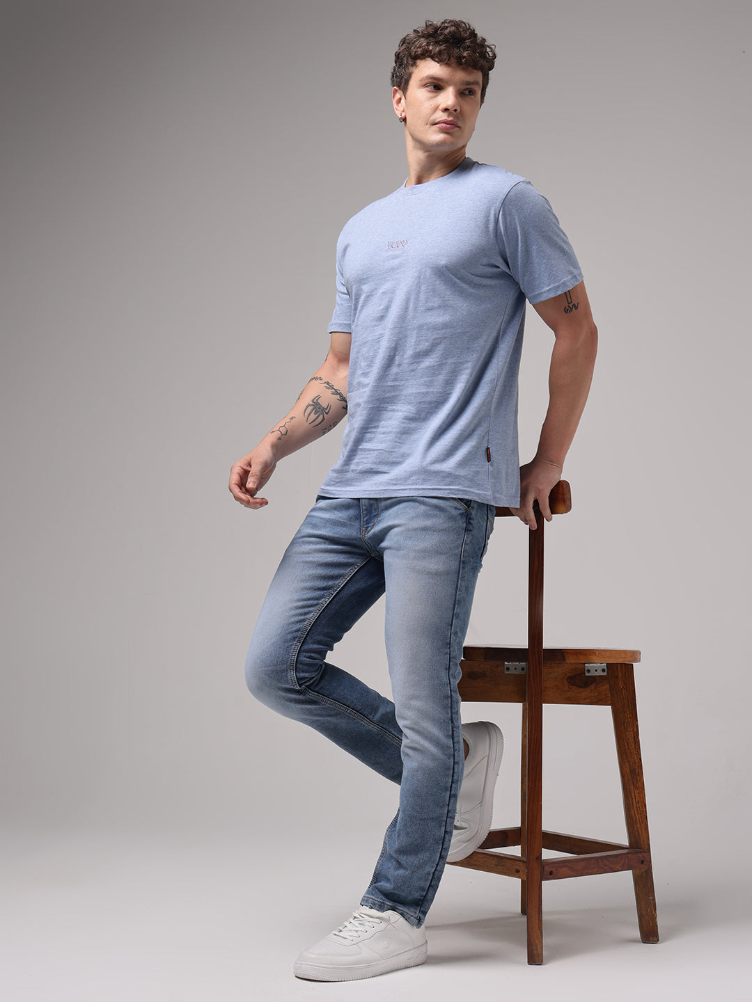 Heather Blue Mono Mode Tee