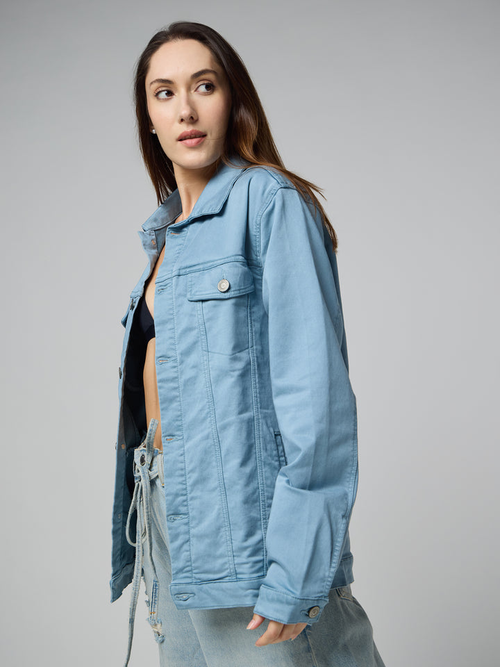 Sky Blue Women's Denim Jacket