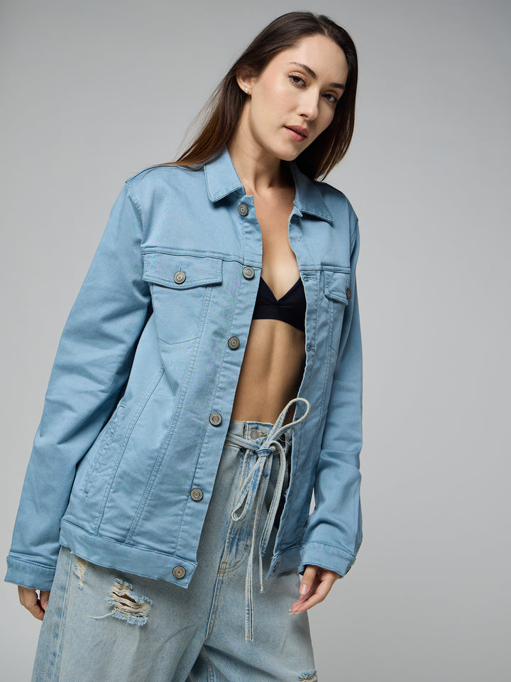 Sky Blue Women's Denim Jacket