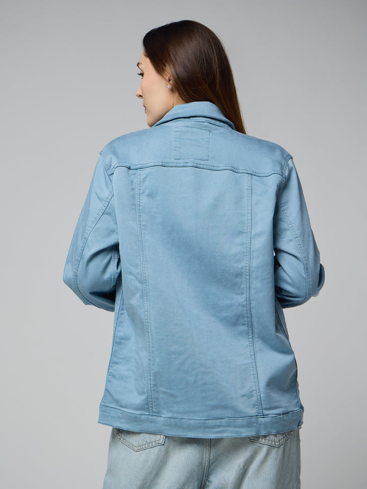 Sky Blue Women's Denim Jacket