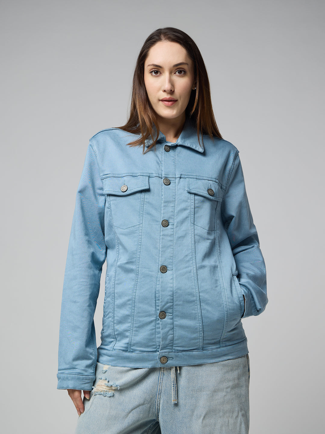 Sky Blue Women's Denim Jacket