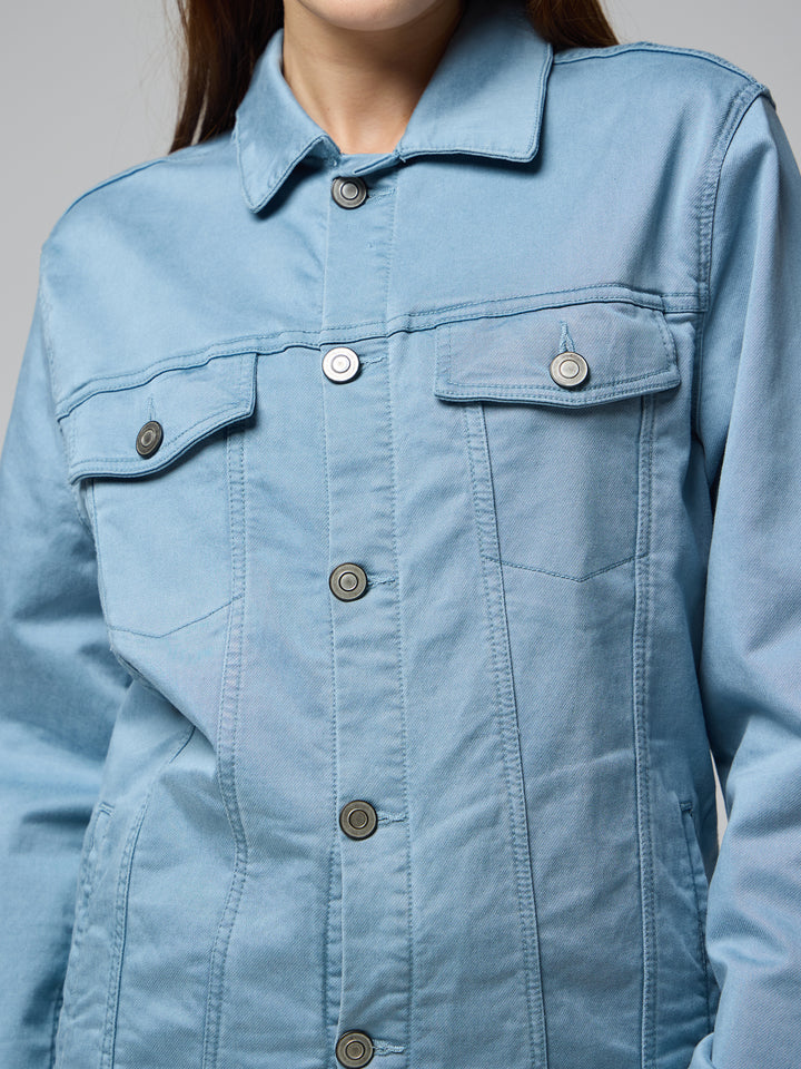 Sky Blue Women's Denim Jacket