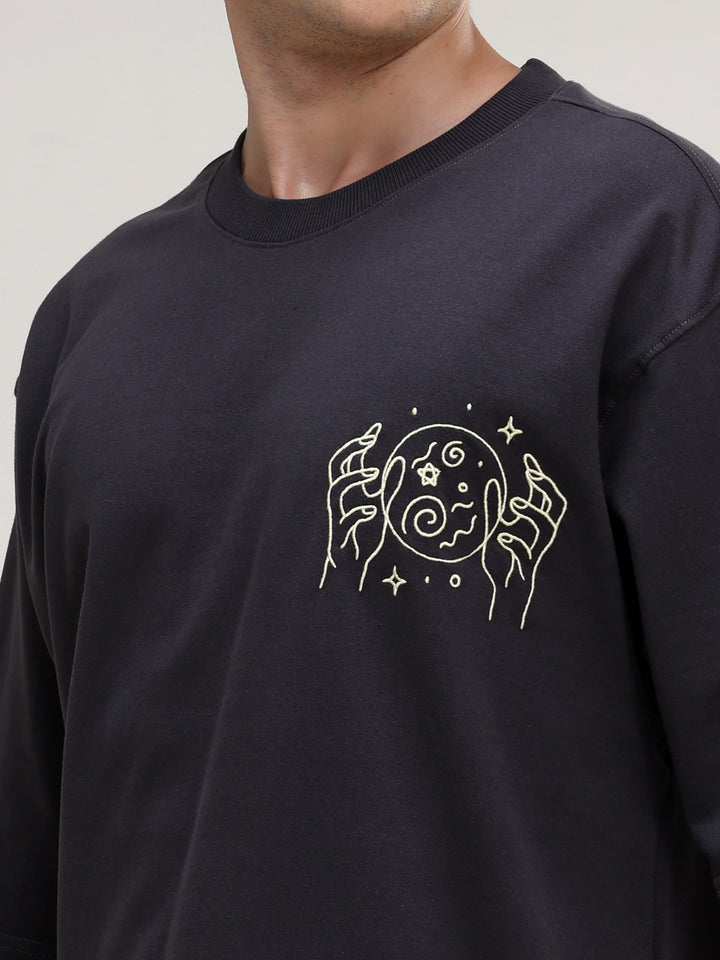 MYSTIC BLACK OVERSIZED T-SHIRT