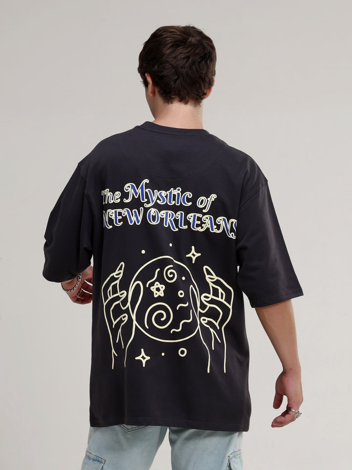 MYSTIC BLACK OVERSIZED T-SHIRT