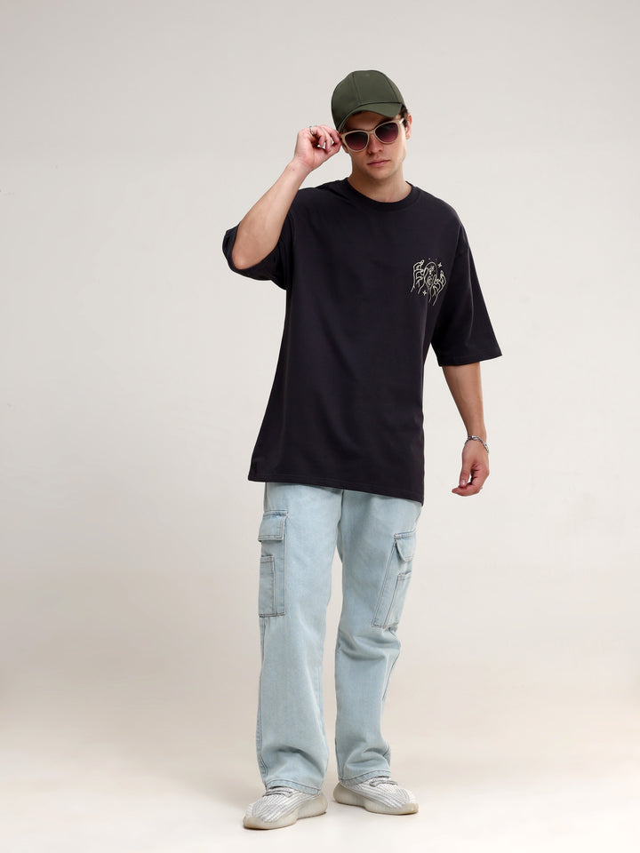 MYSTIC BLACK OVERSIZED T-SHIRT