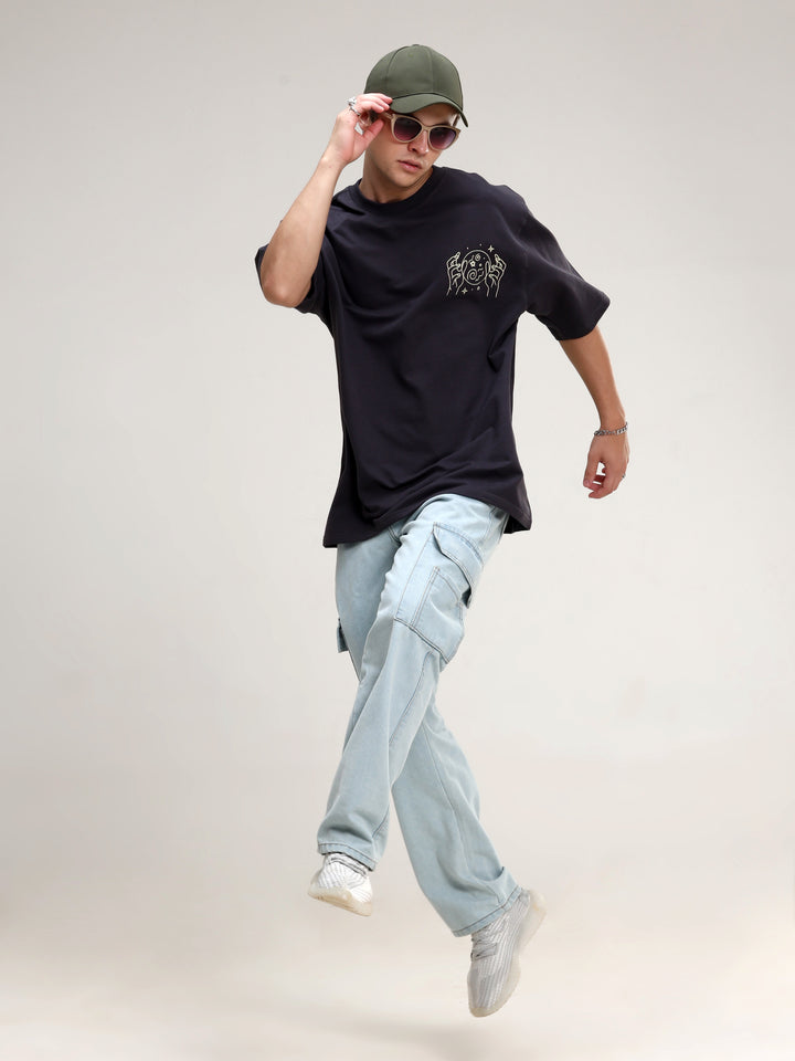 MYSTIC BLACK OVERSIZED T-SHIRT