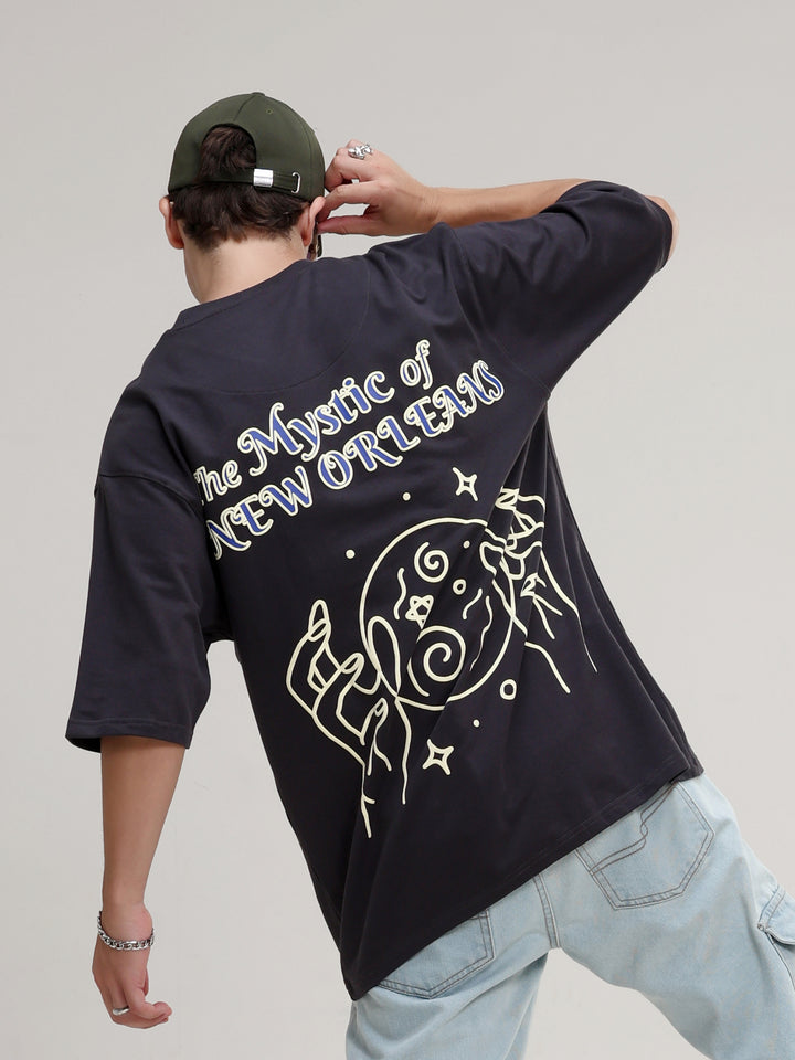 MYSTIC BLACK OVERSIZED T-SHIRT