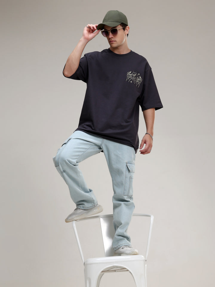 MYSTIC BLACK OVERSIZED T-SHIRT