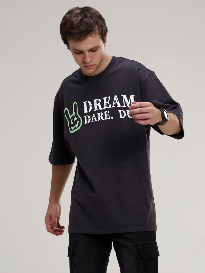 DREAM DARE DU BLACK OVERSIZED T-SHIRT