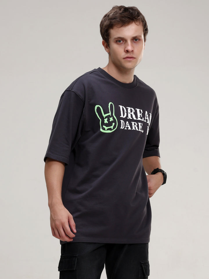 DREAM DARE DU BLACK OVERSIZED T-SHIRT