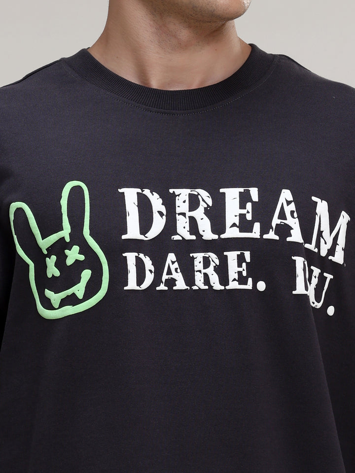 DREAM DARE DU BLACK OVERSIZED T-SHIRT