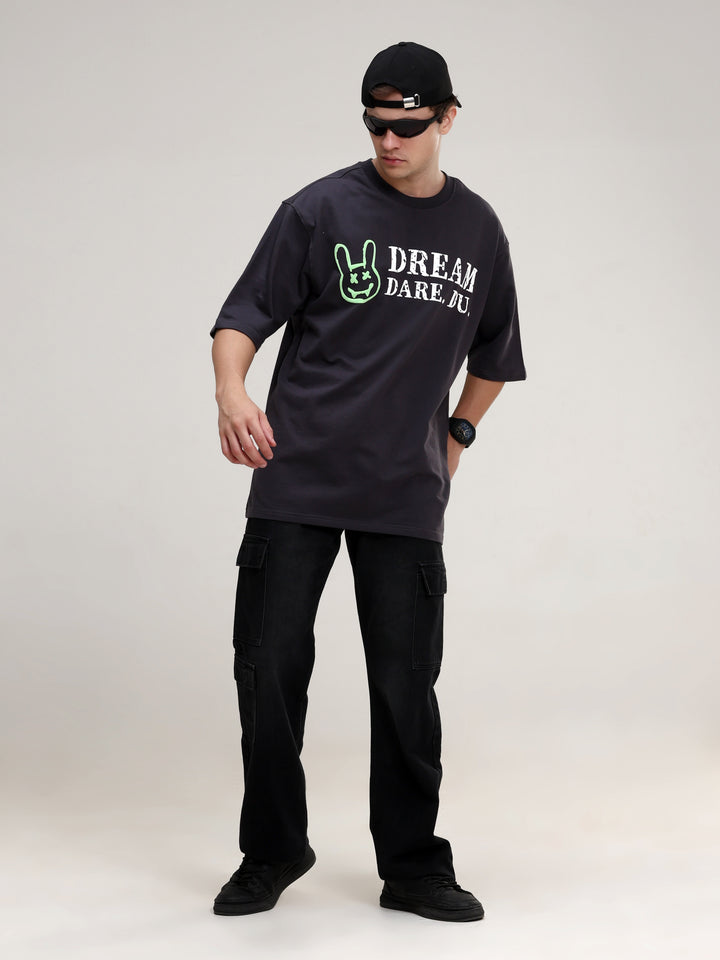 DREAM DARE DU BLACK OVERSIZED T-SHIRT