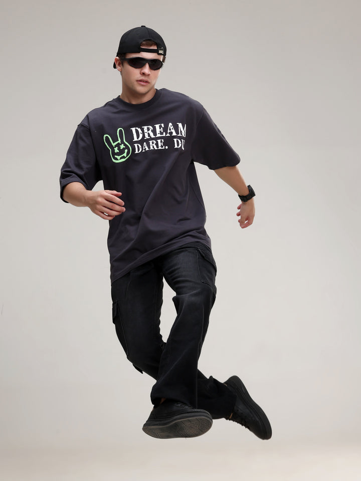 DREAM DARE DU BLACK OVERSIZED T-SHIRT