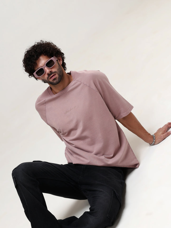 DESERT TAUPE ACID WASH OVERSIZED T-SHIRT