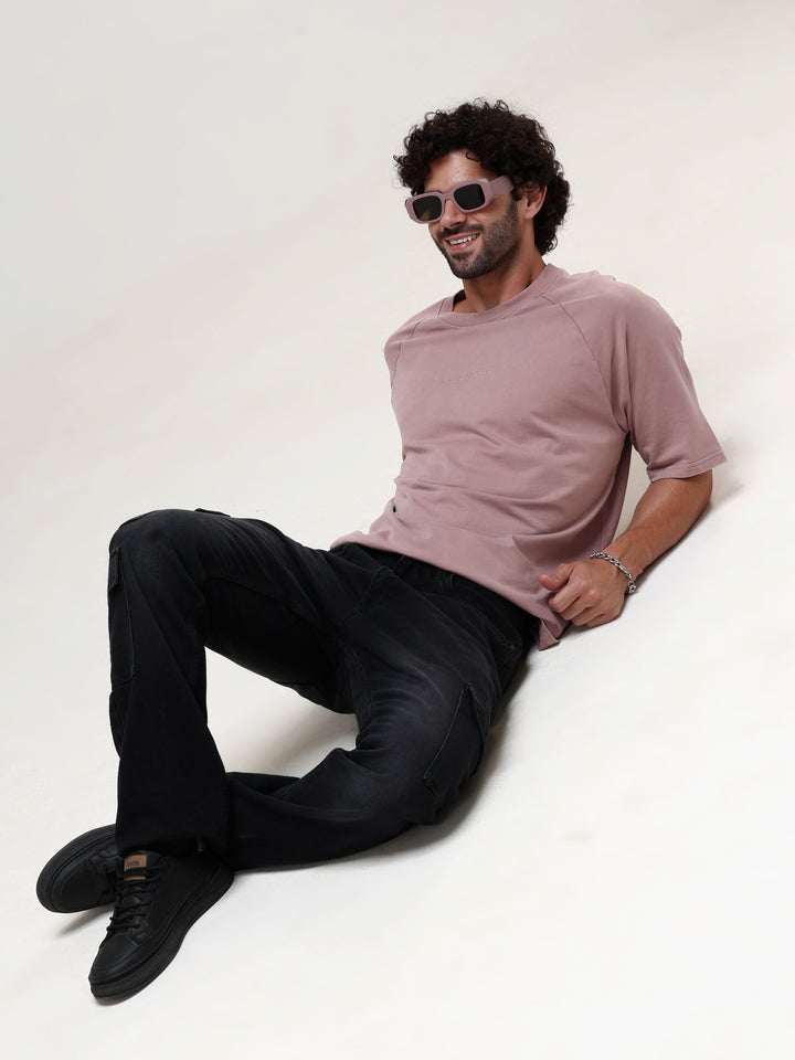 DESERT TAUPE ACID WASH OVERSIZED T-SHIRT