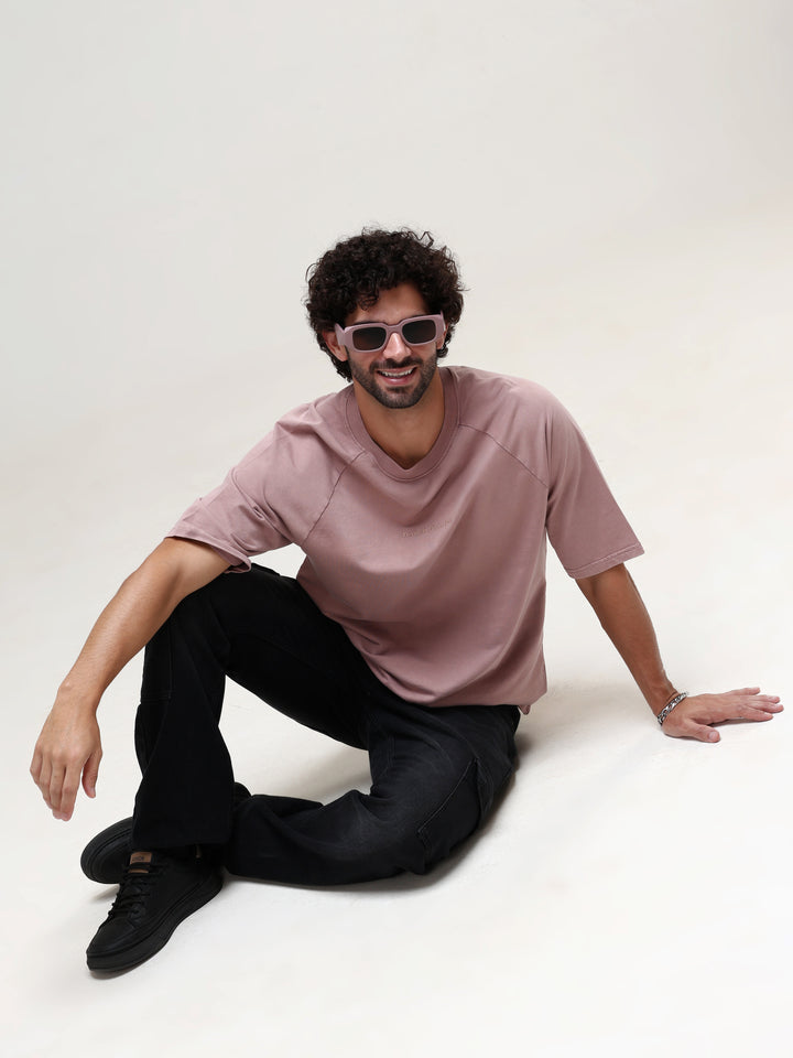 DESERT TAUPE ACID WASH OVERSIZED T-SHIRT